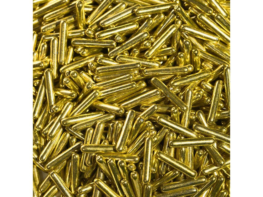 Sugar sprinkles - Happy Sprinkles - Gold Rods, 90 g