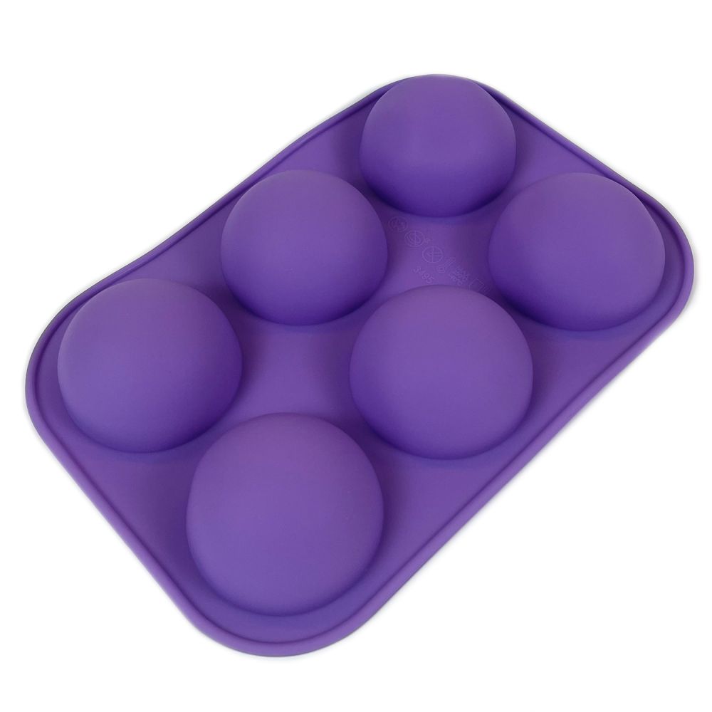Silicone mould for donuts - hemispheres, 6 pcs