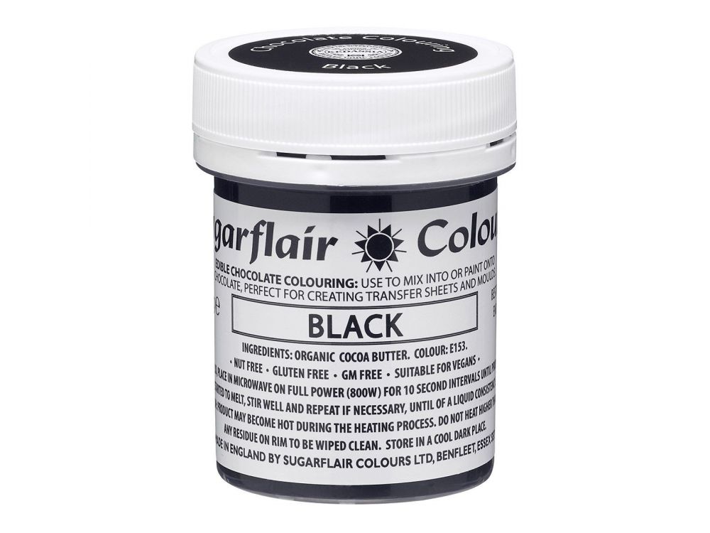 Barwnik do czekolady - Sugarflair - Black, 35 g