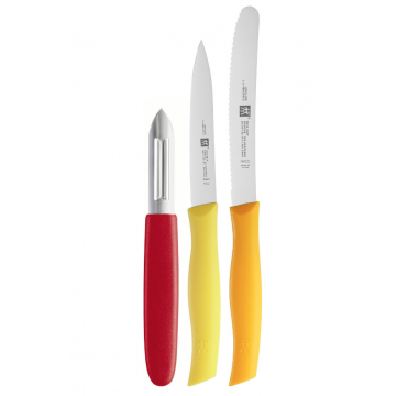 A set of knives with a universal peeler - Zwilling - mix of colors, 3 pcs.