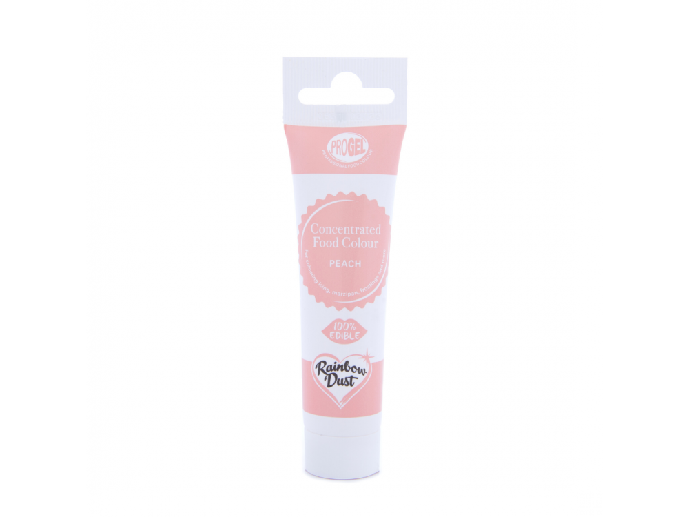 Barwnik spożywczy w żelu ProGel - Rainbow Dust - Peach, 25 g