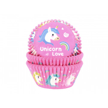Muffin cases - House of Marie - Unicorn Love, 50 pcs.