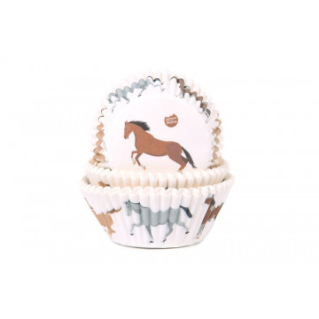 Muffin cases - House of Marie - Horses, 50 pcs.