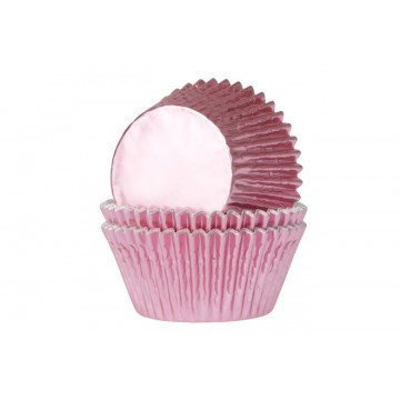 Muffin cases - House of Marie - pink, metallic, 24 pcs.