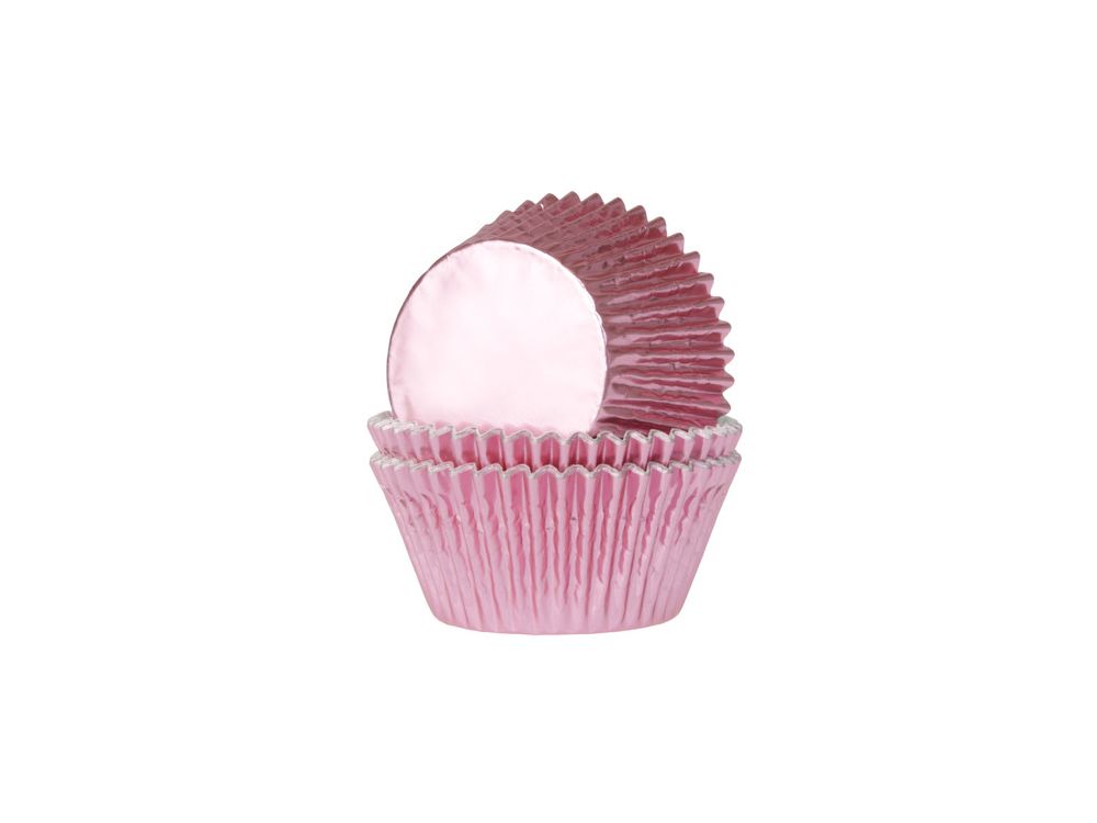Muffin cases - House of Marie - pink, metallic, 24 pcs.
