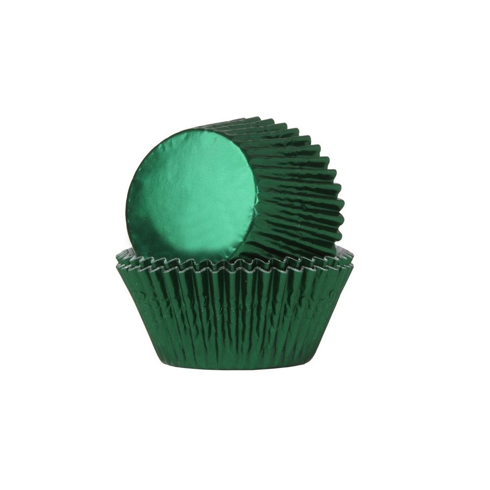 Muffin cases - House of Marie - green, metallic, 24 pcs.