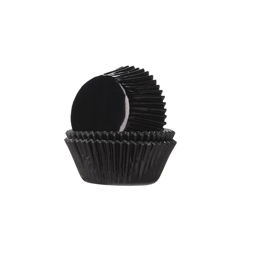 Muffin cases - House of Marie - black, metallic, 24 pcs.