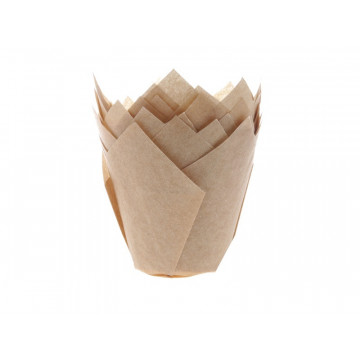 Muffin paper cases - House of Marie - tulip, kraft, 36 pcs.