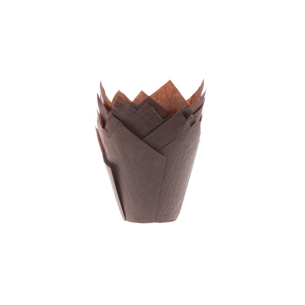 Muffin paper cases - House of Marie - tulip, brown, 36 pcs.