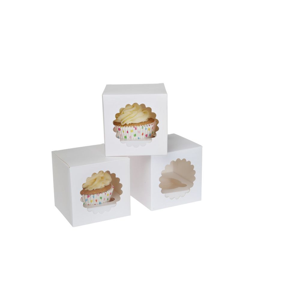 Box for 1 muffin with a window - House of Marie - white, 3 pcs.