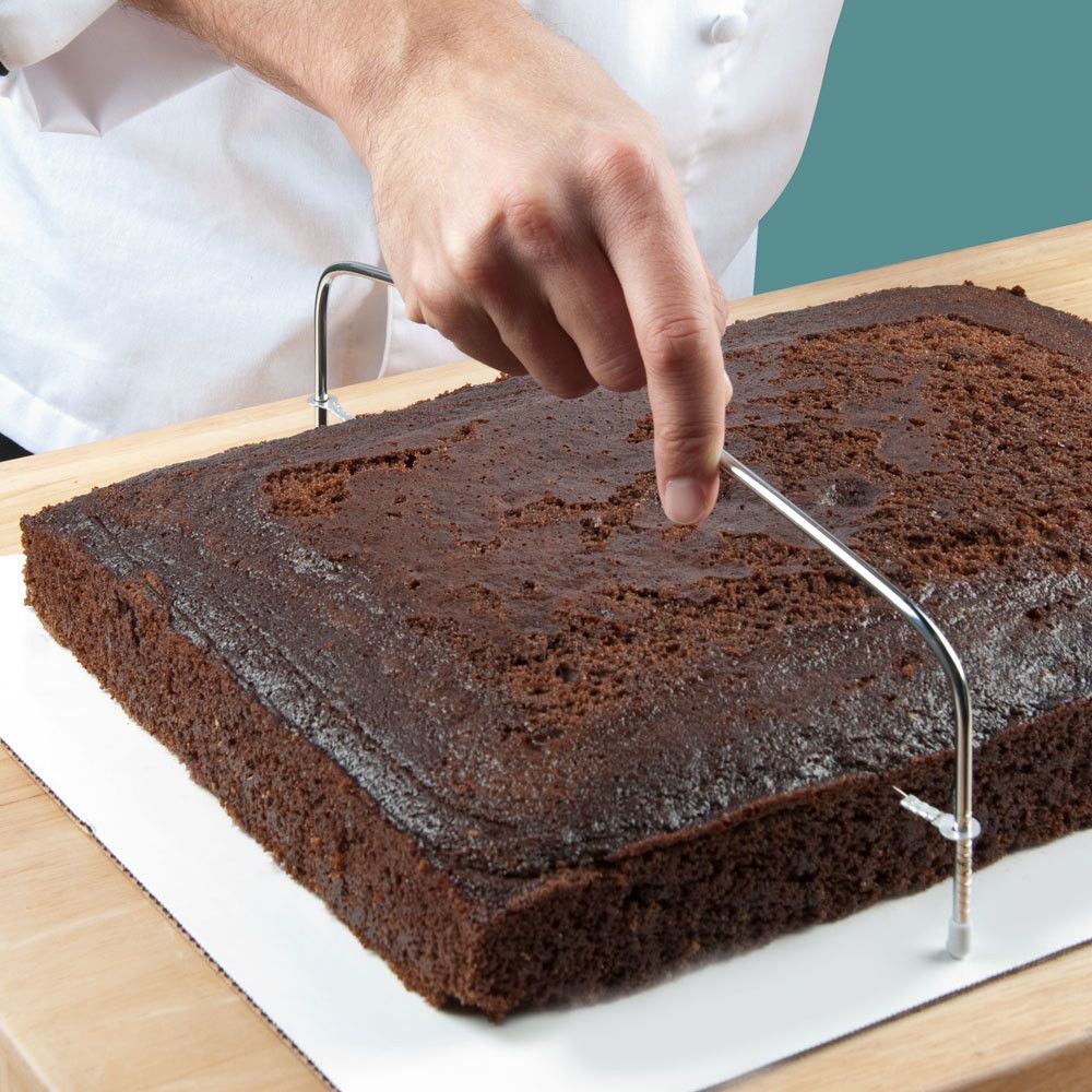 Nóż strunowy do cięcia tortów - podwójny, 30 x 16,6 cm