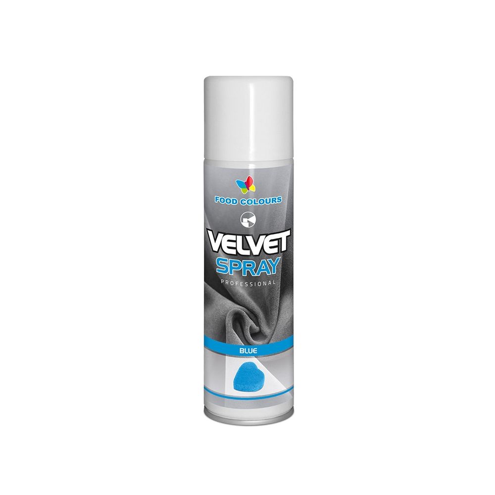 Zamsz w sprayu Velvet Spray - Food Colours - niebieski, 250 ml