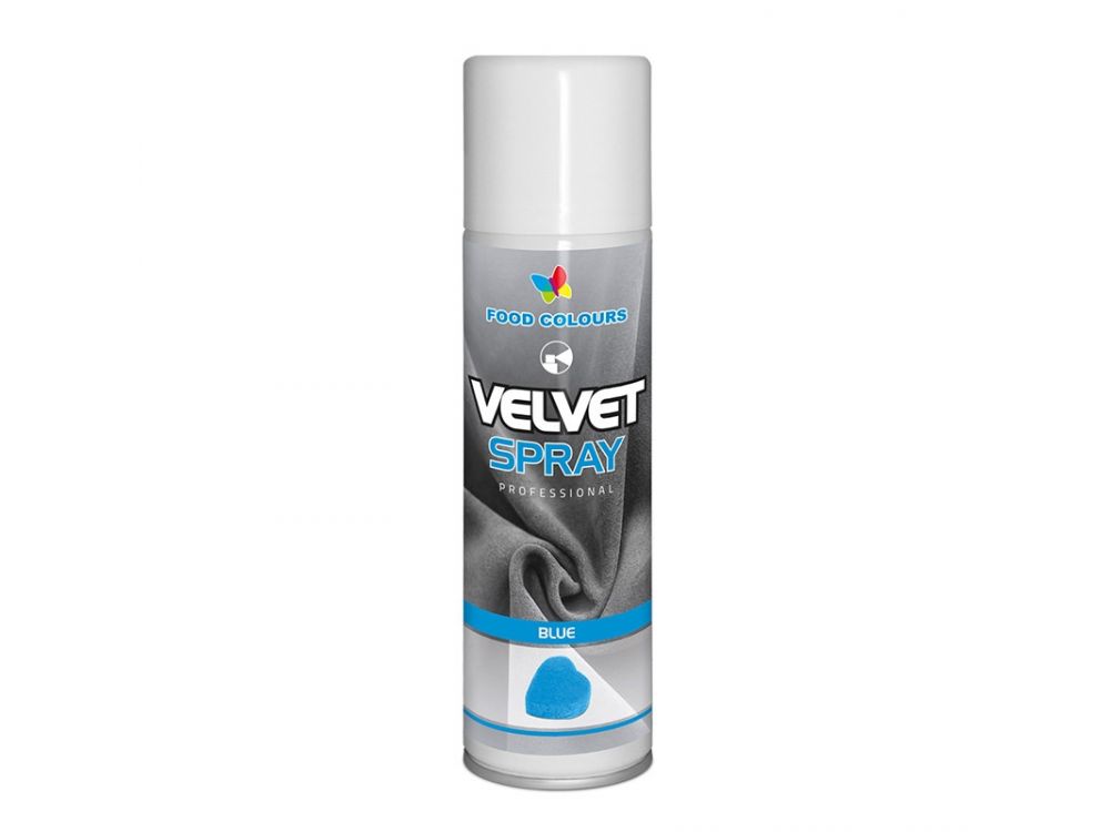 Zamsz w sprayu Velvet Spray - Food Colours - niebieski, 250 ml