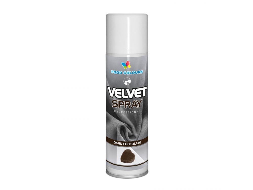 Zamsz w sprayu Velvet Spray - Food Colours - ciemna czekolada, 250 ml