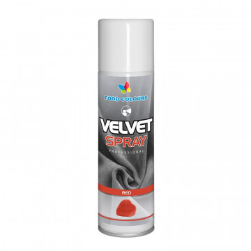 Zamsz w sprayu Velvet Spray - Food Colours - czerwony, 250 ml