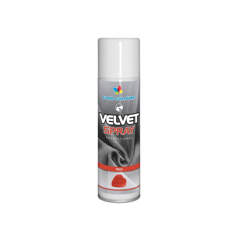 Zamsz w sprayu Velvet Spray - Food Colours - czerwony, 250 ml