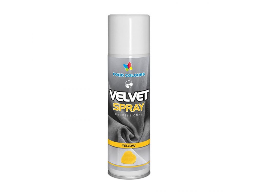 Zamsz w sprayu Velvet Spray - Food Colours - żółty, 250 ml