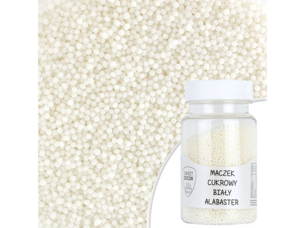 Posypka cukrowa Maczek - biały alabaster, 75 g