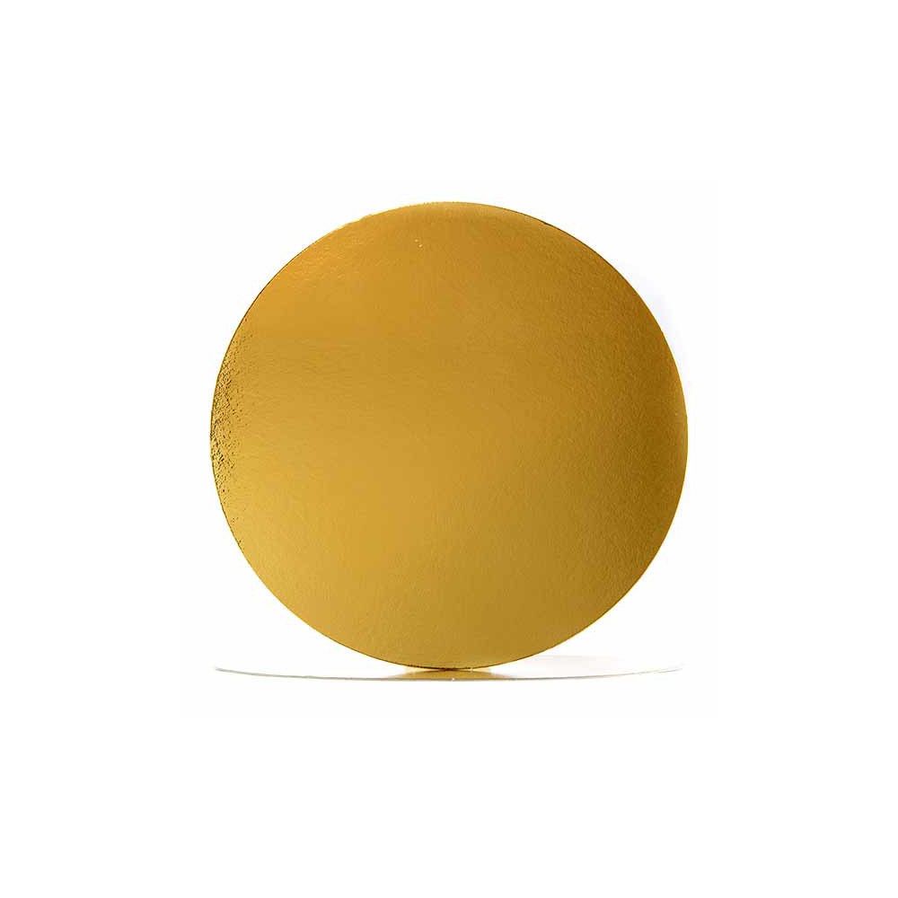 Cake base, smooth - Cuki - golden, 20 cm