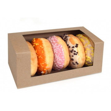 Donut box with a window - House of Marie - kraft