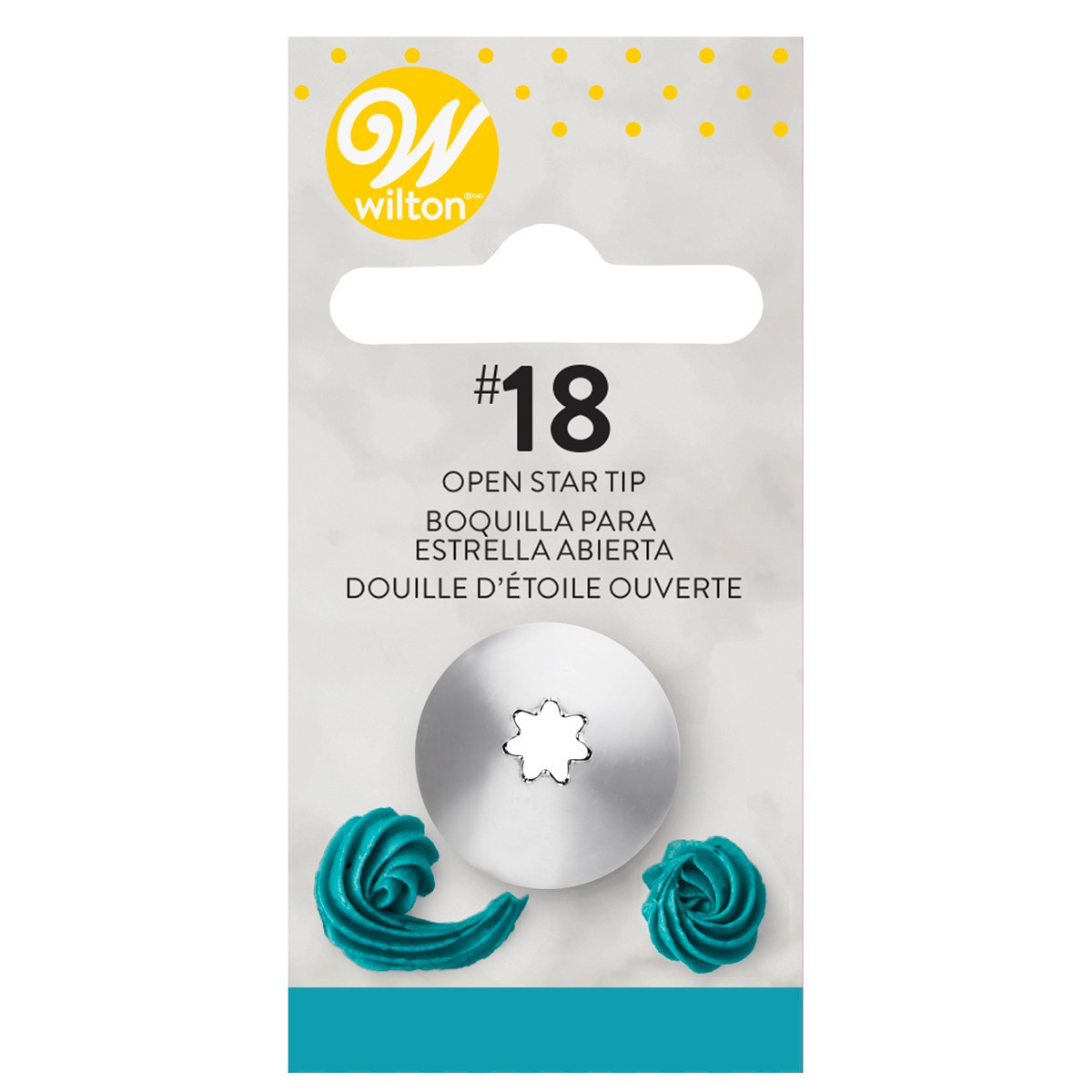 Decoration tip Wilton open star, 18