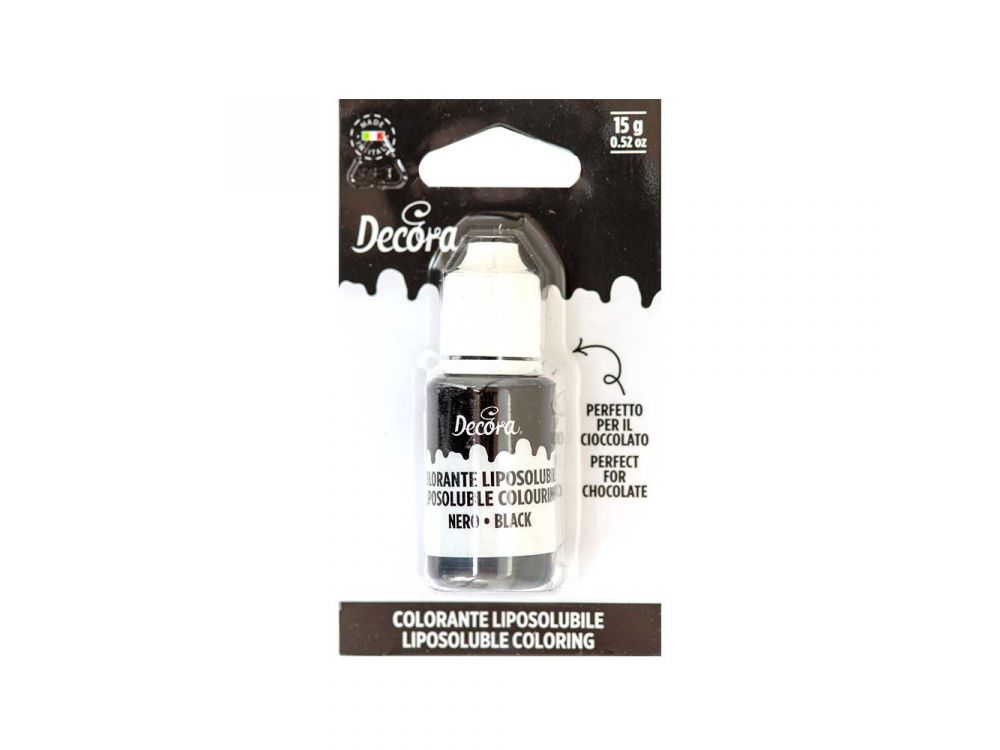 Food color for chocolate and fatty masses - Decora - black, 15 g