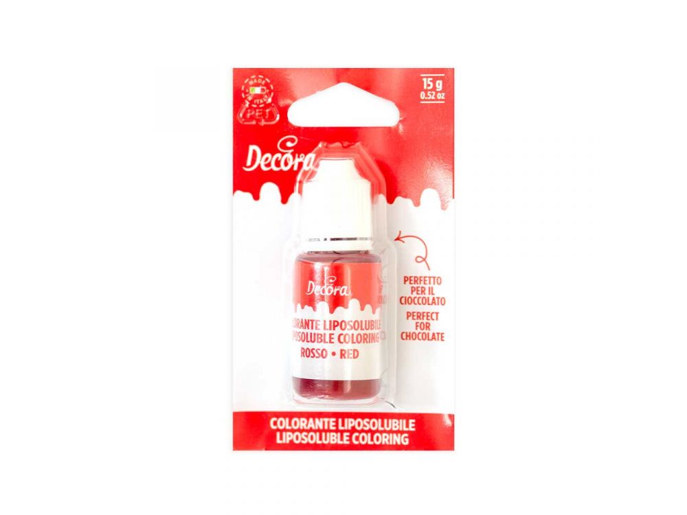 Food coloring - Decora - red, 15 g