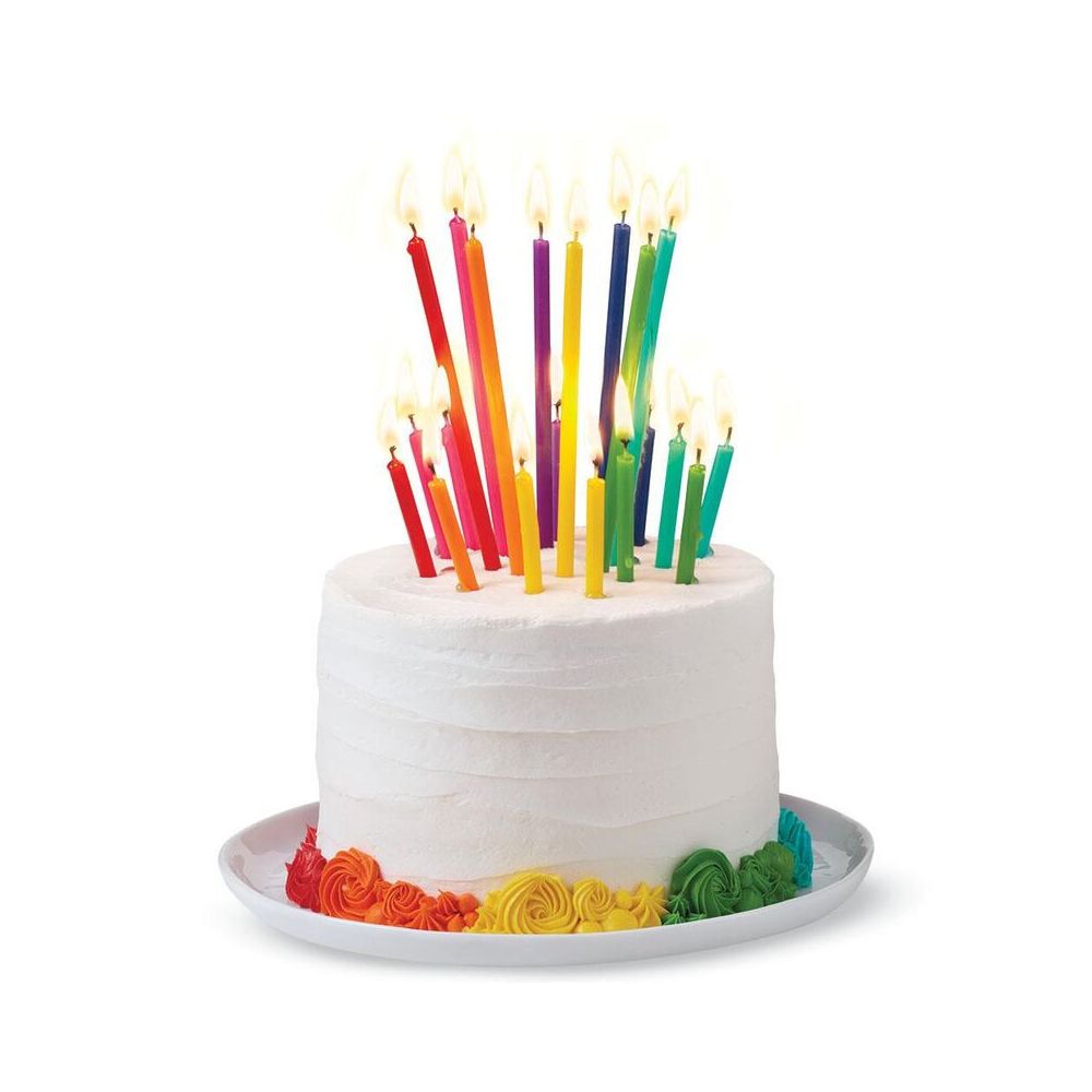 Tall and short birthday candles - Wilton - color mix, 20 pcs.