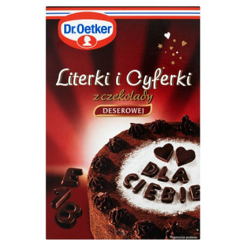 Chocolate letters and numbers - Dr. Oetker - 82 items
