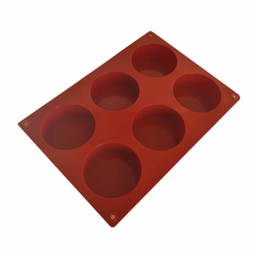 Silicone mold for monoportions - circles, 6 pcs.