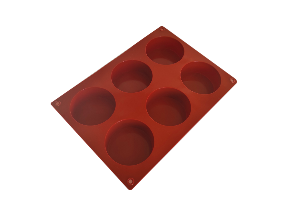 Silicone mold for monoportions - circles, 6 pcs.