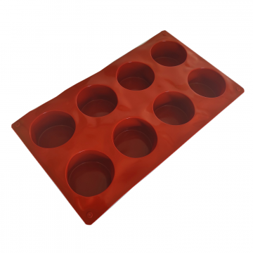 Silicone mold for monoportions - circles, 8 pcs.