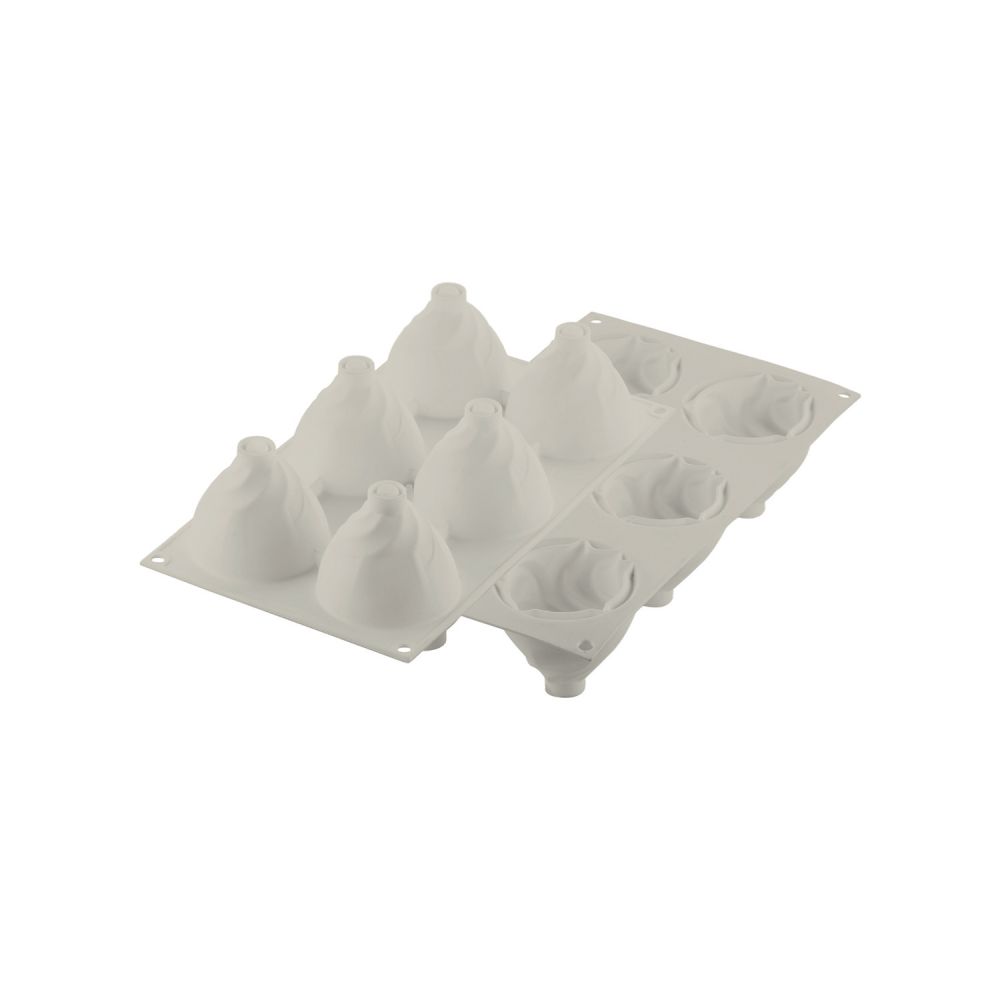 Forma silikonowa do monoporcji 3D - SilikoMart - Cream, 6 szt.
