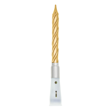 Birthday candle - playing, gold, 11.5 cm