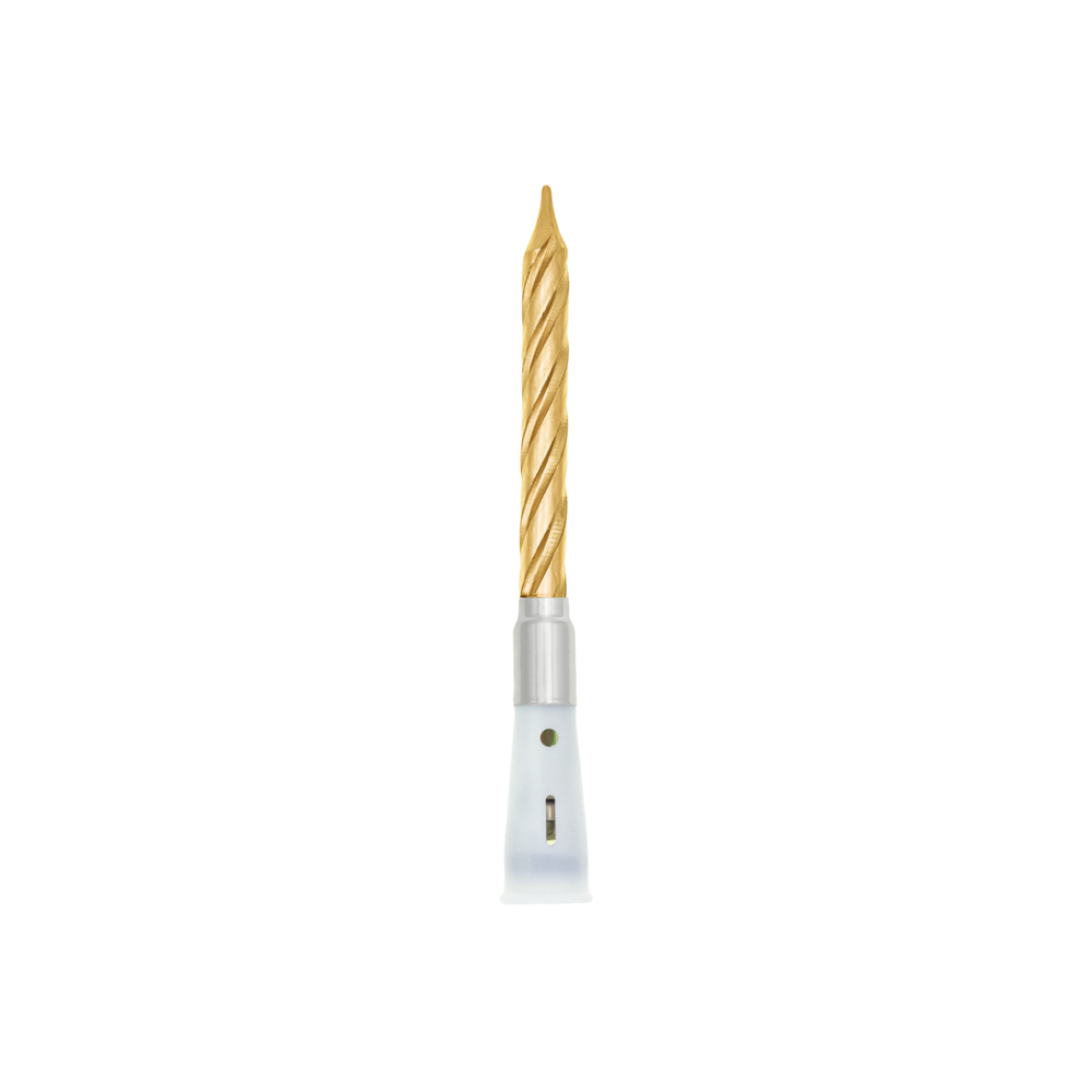 Birthday candle - playing, gold, 11.5 cm