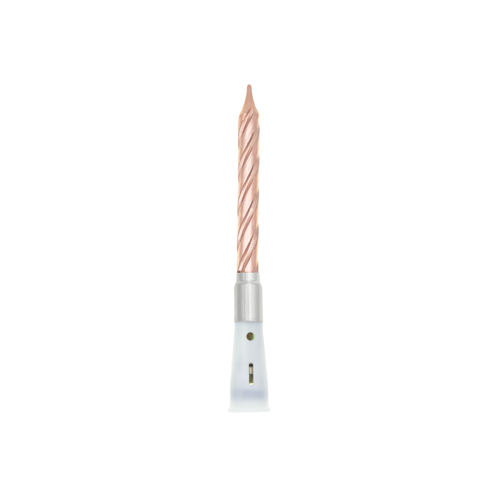 Birthday candle - playing, rose gold, 11.5 cm