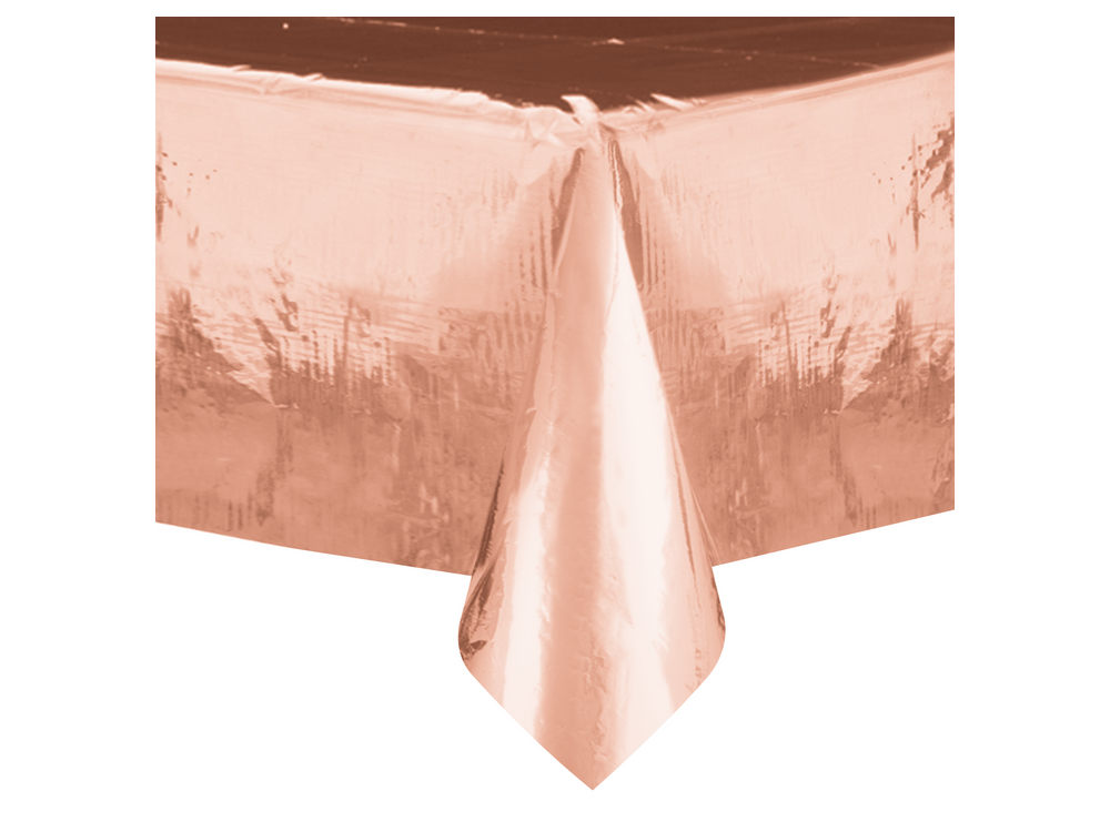 Tablecloth for a sweet table - metallic, rose gold, 137 x 274 cm