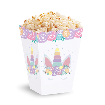 Boxes for popcorn - Unicorn, 3 pcs.