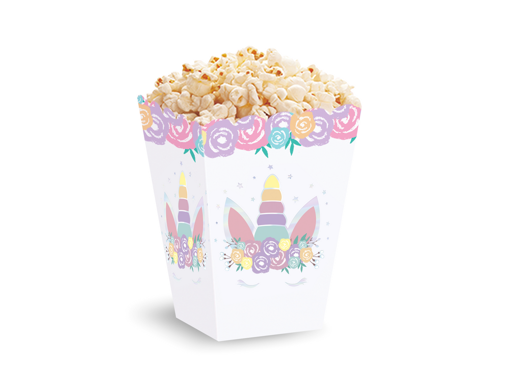 Boxes for popcorn - Unicorn 3 pcs