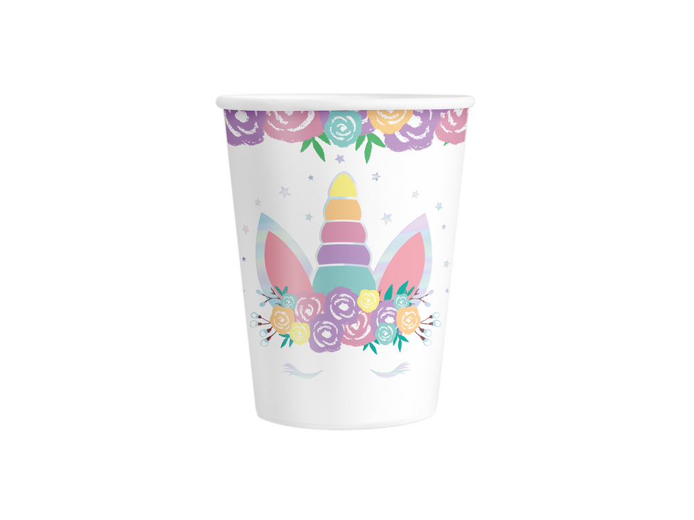 Paper cups - Unicorn, 220 ml, 6 pcs.