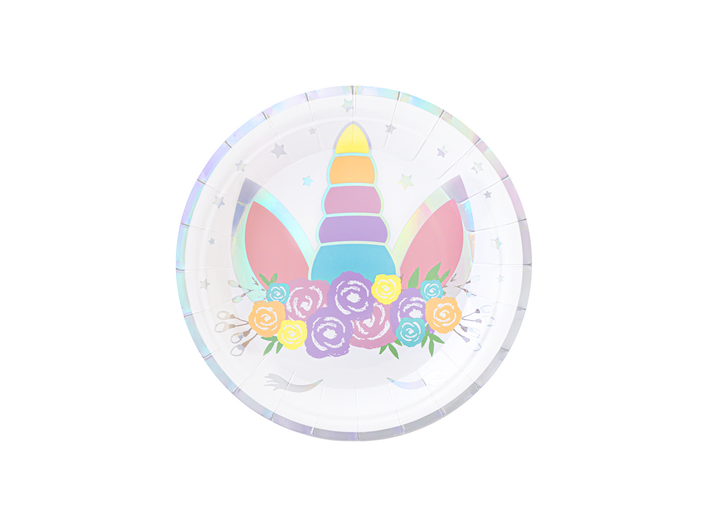 Paper plates - Unicorn, 18.5 cm, 6 pcs.