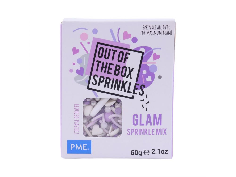 Sugar sprinkles - PME - Glam, mix, 60 g
