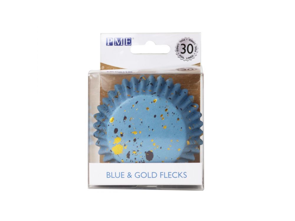 Muffin cases - PME - blue with flecks, 30 pcs.