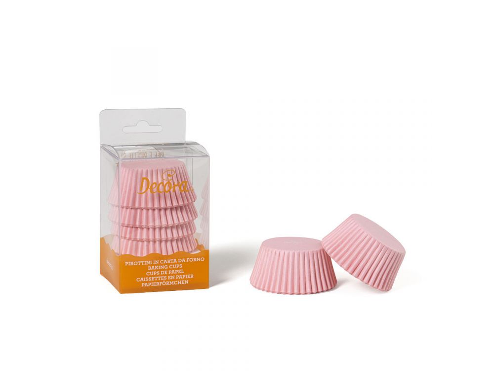 Baking cups - Decora - pink, 50 x 32 mm, 75 pcs.