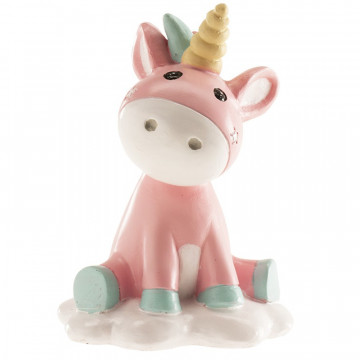 Decorative figure for a cake - Dekora - Unicorn, pink, 10 cm