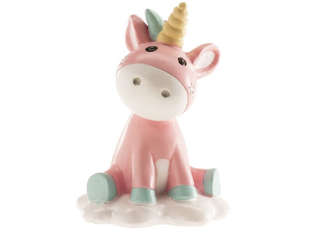 Decorative figure for a cake - Dekora - Unicorn, pink, 10 cm