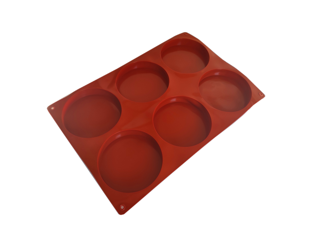 Silicone mold for monoportions - wide wheels, 6 pcs.