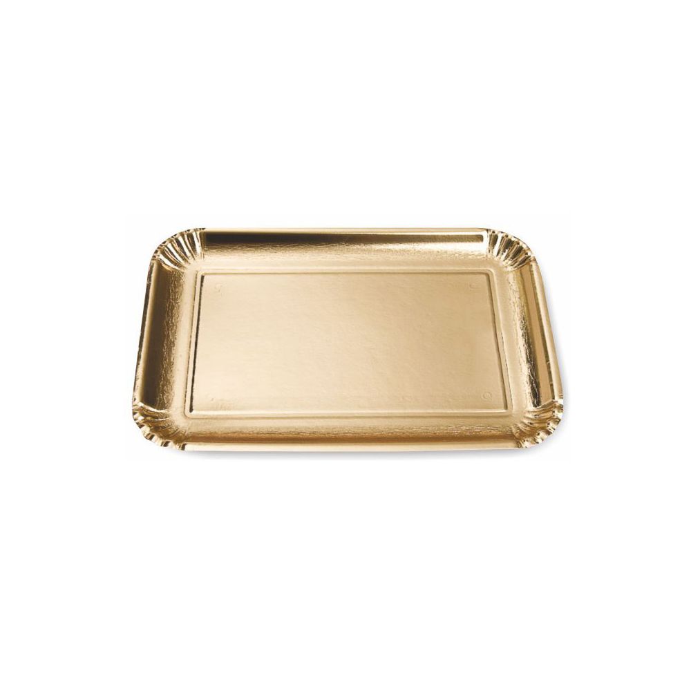 Tray for cakes - Cuki - gold, 27 x 35 cm