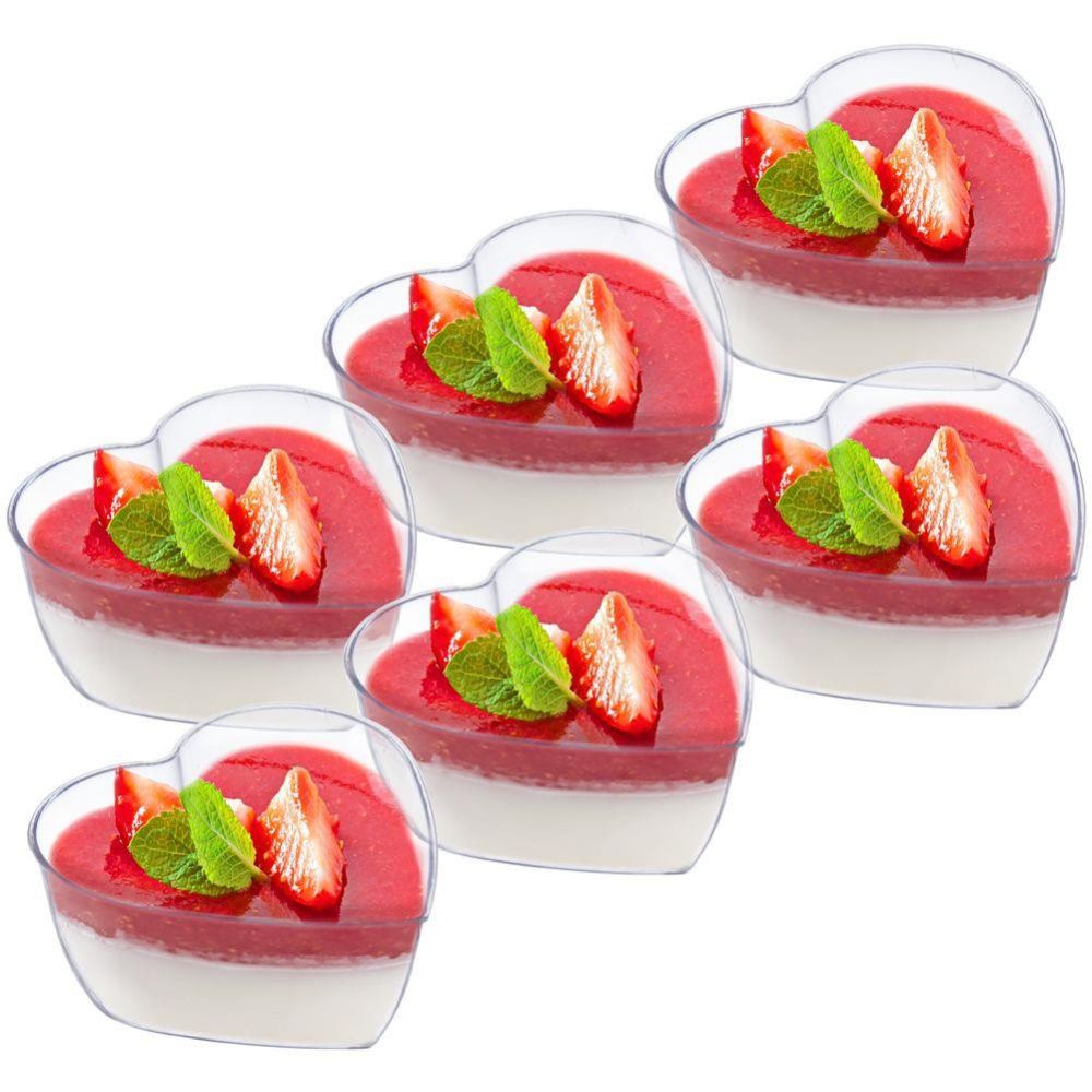 Desserts and starters cup - Orion - heart, 120 ml, 6 pcs.