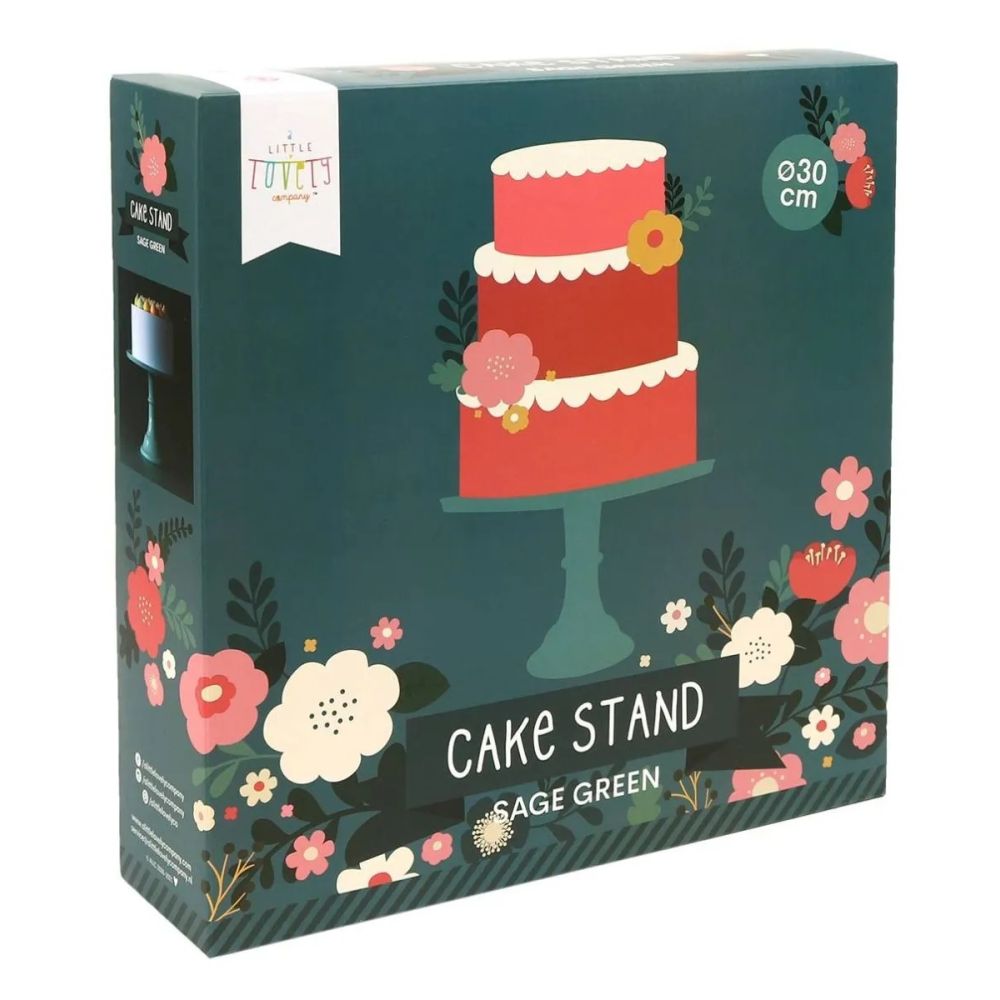 Cake Stand - A Little Lovely Company - sage green, 30 cm